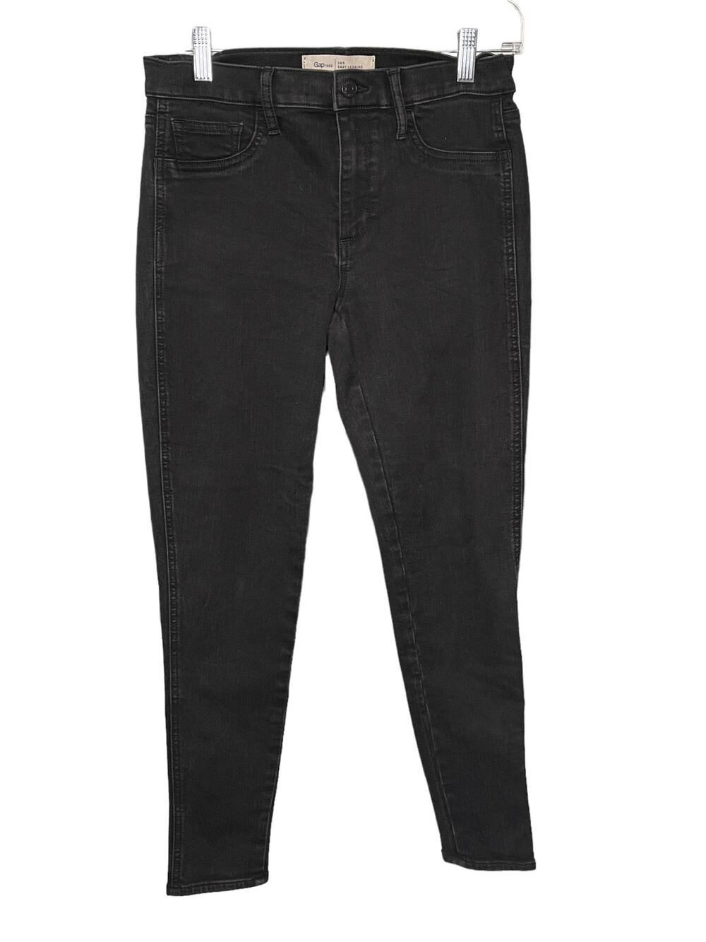 GAP Easy Legging Black 5 Pocket Zip Front 30R (10)